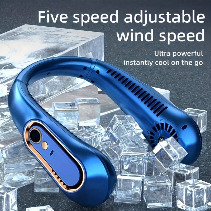 Mini Ventilateur Portable Sans Lame pour le Cou – Rechargeable, 3 Vitesses, Léger et Silencieux