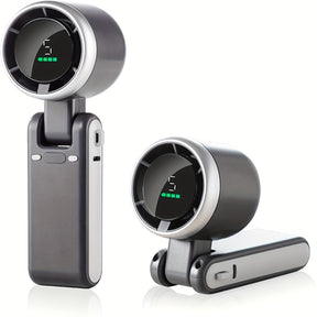 Ventilador Portátil Dobrável de Mão - Recarregável por USB, Ultra-Silencioso com Ajuste de 5 Velocidades, Bateria de 3600mAh (Tempo de Uso de 10 Horas) para Escritório, Quarto, Dormitório, Viagem ao Ar Livre
