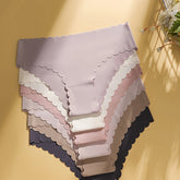 Culotte sans coutures pour femme, couleur unie élégante, respirante et à séchage rapide