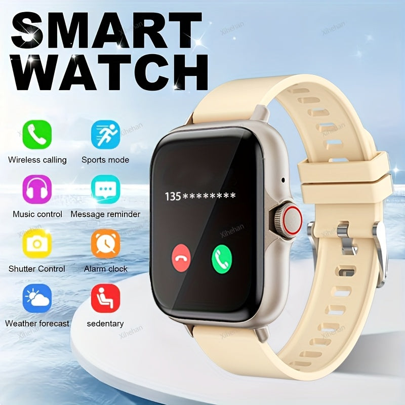 Montre intelligente 1.83" – Appels Bluetooth, santé & sport