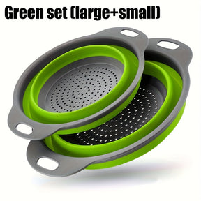 Panier Égouttoir Pliable en Silicone – Lavage et Égouttage de Fruits & Légumes