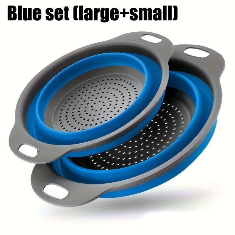 Panier Égouttoir Pliable en Silicone – Lavage et Égouttage de Fruits & Légumes