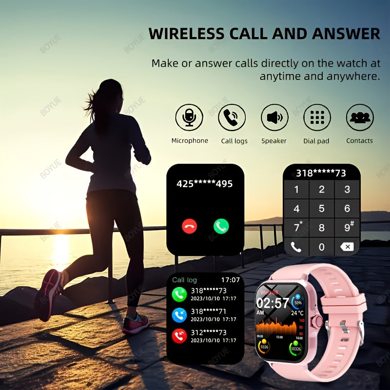 Montre intelligente 1.83" – Appels Bluetooth, santé & sport