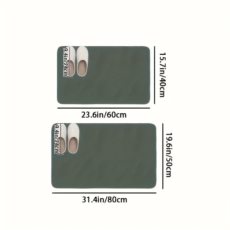 Tapis de Bain en Terre Diatomée Super Absorbant