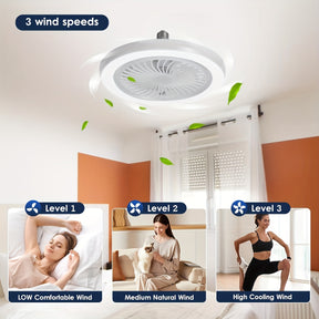 Ventilateur de Plafond Intelligent avec Lumière LED – Bivolt