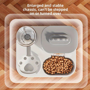 Dispensador de Água Automático para Gatos e Cães com Bacia de Alimentação Integrada - Capacidade de 1-10L, Sem Necessidade de Pilhas, Design Moderno Branco para Limpeza Fácil e Hidratação - Solução Durável para Hidratação de Animais de Estimação, Alimenta