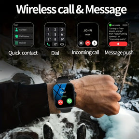 Montre intelligente 1.83" – Appels Bluetooth, santé & sport