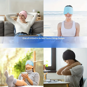 Bonnet de Gel Thérapeutique – Soulagement Froid pour Migraines &amp; Sinus