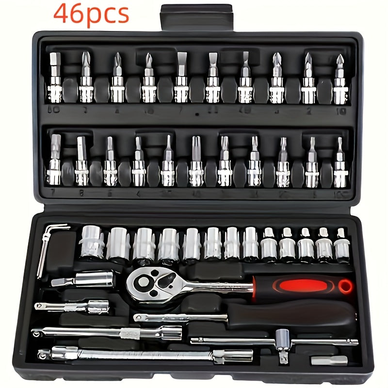 Conjunto de chave de 150 peças/46 peças - Chave de soquete durável para reparos de carros e casa, inclui caixa de armazenamento premium. Produtos de alta venda, bem-vindos a comprar, parabéns pela sua compra!