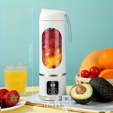 Liquidificador Portátil Recarregável por USB e Espremedor de Frutas - Fácil de Limpar, Perfeito para Bebidas de Fruta & Legumes, Milkshakes - Capacidade de 300ml a 500ml