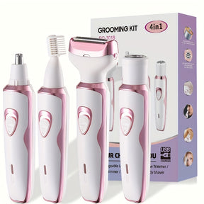 Épilateur Féminin Électrique Rechargeable 4 en 1 – Praticité et Beauté au Quotidien